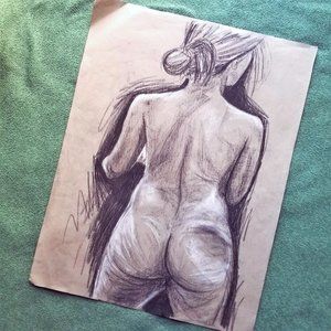 ORIGINAL CHARCOAL ART - Premium Charcoal Sketch 1
